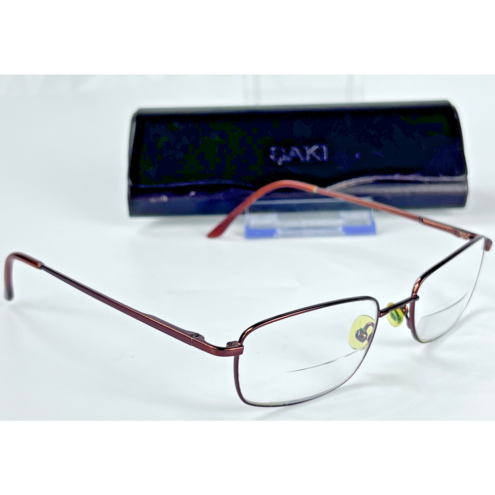 Saki Japan Copper Full Rim Metal Flex Hinge 52-18-140 Eyeglasses FRAMES ONLY